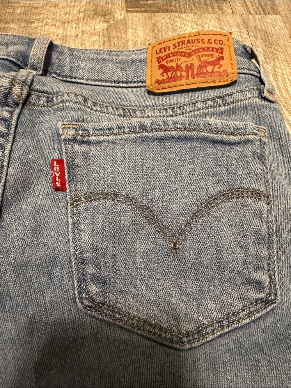 Levi's Light Blue Denim Jeans with Leather Patch